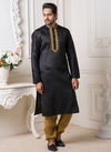 Black Colour Fancy Latest Designer Party And Function Wear Traditional Mysore Silk Kurta Churidar Pajama Redymade Collection Swaroop-1-3